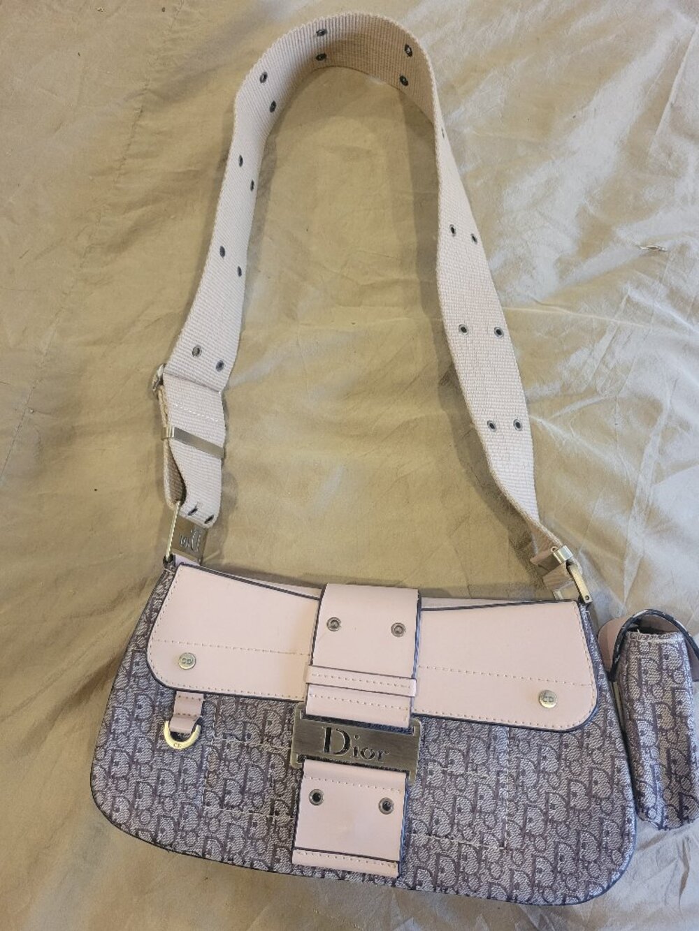 Christian Dior Monogram Shoulder Bag & Matching Pouch – Brand New